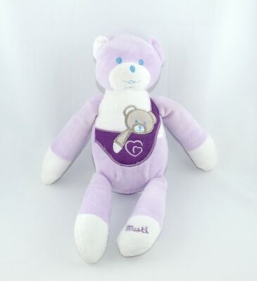  musti ours violet blanc gris coeur 