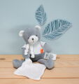 - coton bio - peluche avec ours gris 30 cm 