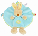  basic lapin plat rond capuche bleu vert beige broderie ours 