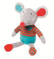 Ebulobo peluche achille souris bleu rouge gris coeur 