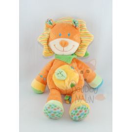  lion feuille orange jaune vert bleu bandana  