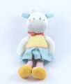  peluche vache jaune vert robe 