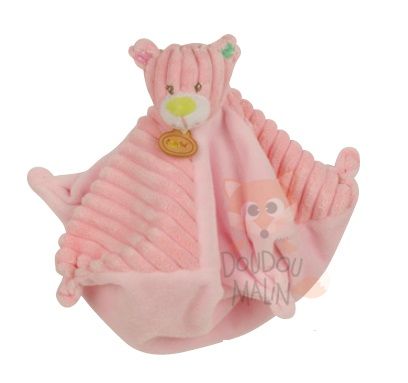 Abynat les doubambins plat carré ours rose 