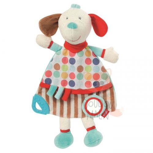  les gourmandises à dentition plat chien blanc vert bleu rouge 