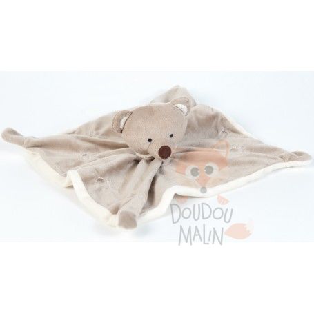  ours plat carré beige marron emprunte 