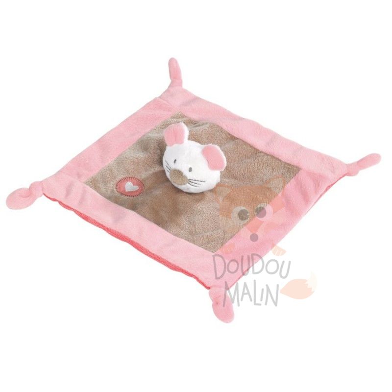 Bebe 9 Autre Doudou Plat Souris Rose