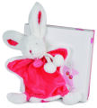 lapin pompon plat blanc rouge fraise 