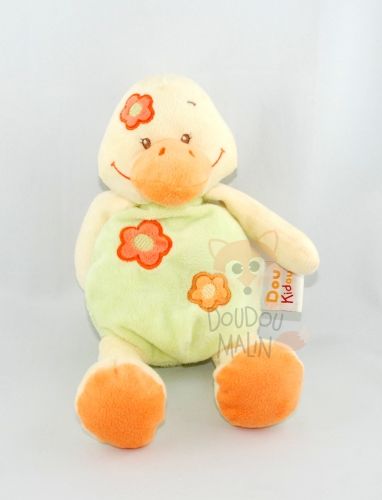  canard vert jaune orange fleur 