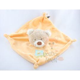  ours plat carré jaune motif girafe 