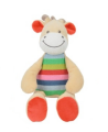  woodstock peluche girafe beige rouge vert bleu 