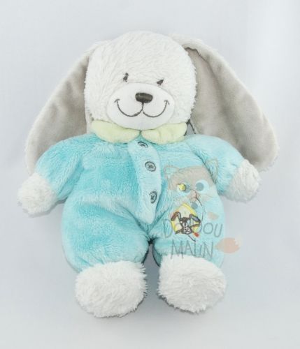  lapin pyjama bleu vert blanc 