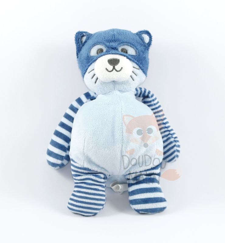  peluche chat bleu masqué 