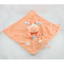  vache plat carré orange bleu jaune taches 