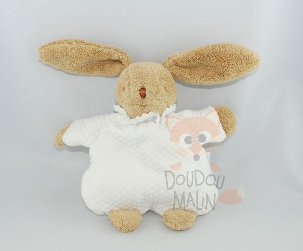 Doudou Lapin La halle Tissus eponge blanc marron - Mister Doudou : SOS Doudou Perdu
