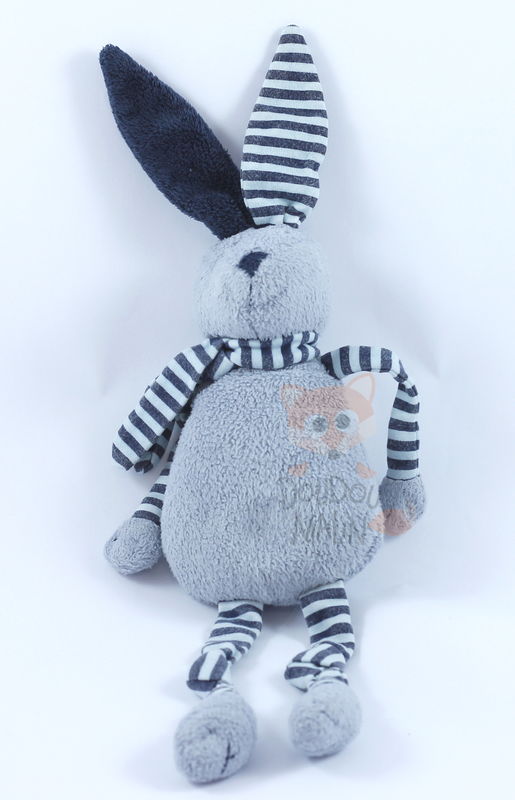  lapin rayé bleu écharpe 