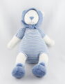 Linvosges ours bleu blanc rayé bonnet 