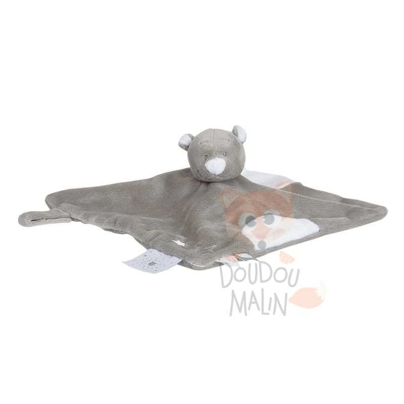 Doudou Ours Noukie’s Gris Blanc 24 Cm – Peluche Belge Toute Douce, état Neuf