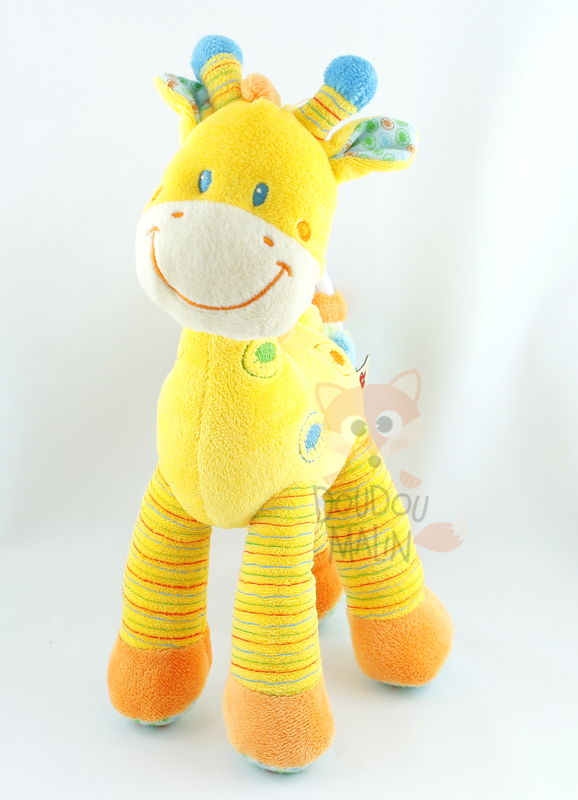 Nicotoy Jungle Doudou Musical Girafe Jaune