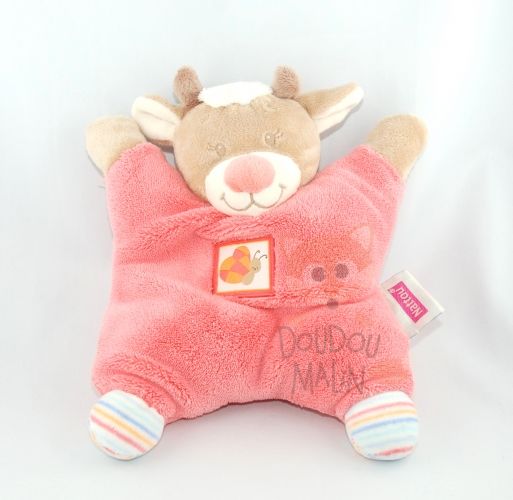  les zamis flatsie vache rose bleu papillon 