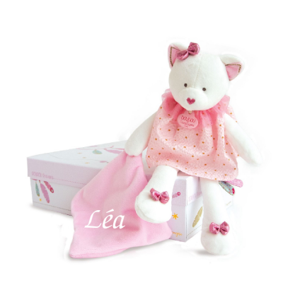  - attrape-rêve chat mouchoir rose blanc étoile 