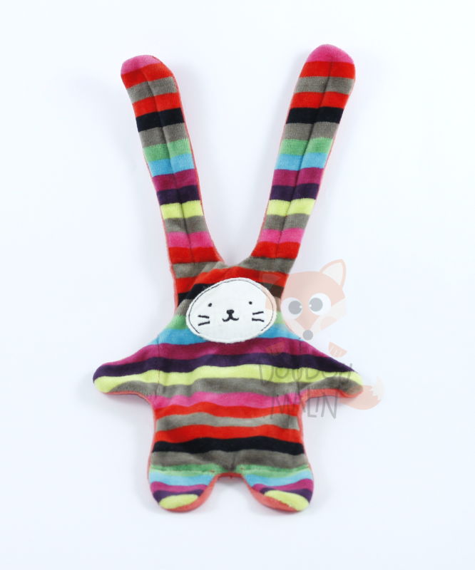  plat lapin rouge vert bleu rayé 