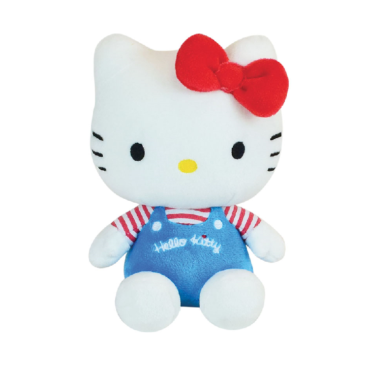 Peluche Hello Kitty Fleur Salopette Rose Sanrio Jemini - Coeur de Doudou