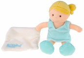  les ptites chipies robe bleu turquoise jaune mouchoir blanc 