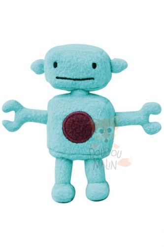  petit robot turquoise bleu rond violet 
