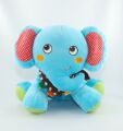  chouchou éléphant bleu vert rouge bandana marron 