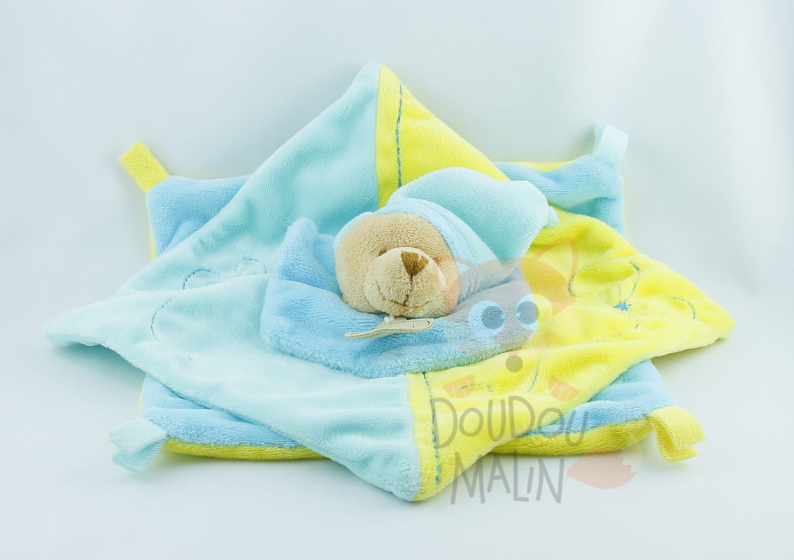  les noeuds plat ours bleu jaune 