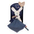  - coton bio made in france - mouchoir lapin 22 cm 