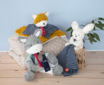  - coton bio made in france - mouchoir lapin 22 cm 
