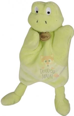  marionnette microfibre nature grenouille vert 