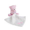  - les bonbons - peluche ours avec rose blanc étoile 15 cm 