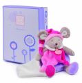  cueillette pantin souris violet rose gris 