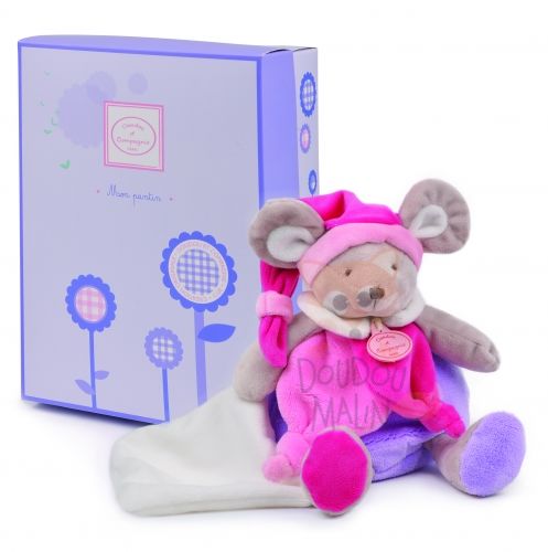  cueillette pantin souris violet rose gris 