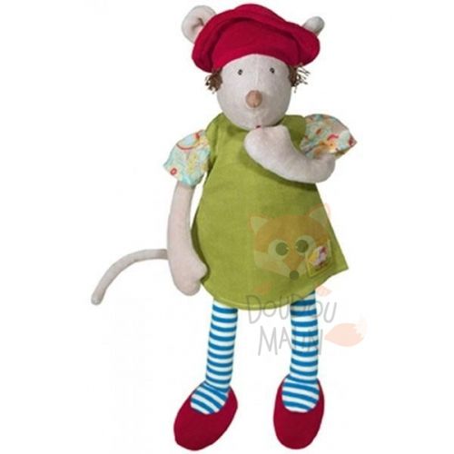 Moulin Roty Balthazar Valentine Soft Toy Mouse Red