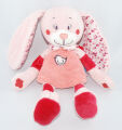  peluche lapin rose rouge oiseau cape 