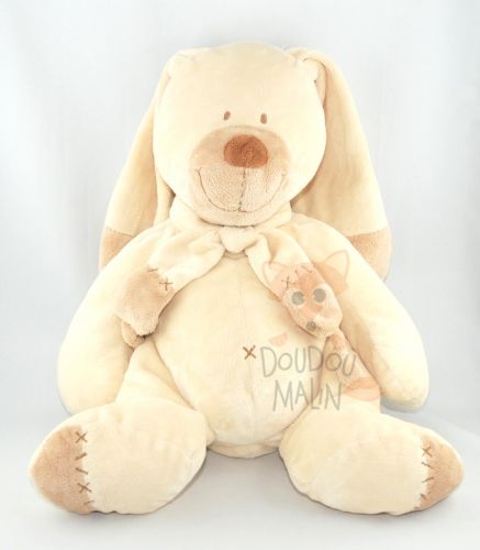  bastien lapin beige marron écharpe 50 cm 