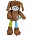  peluche chien marron bleu vert rouge étoile 