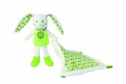  little hug mouchoir lapin vert blanc oiseau 