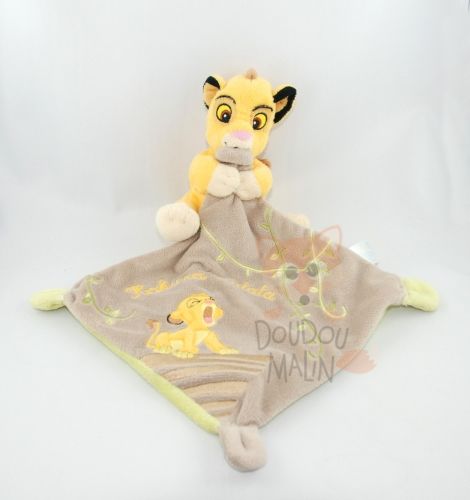 Disney doudou roi lion Simba jaune vert marron hakuna matata