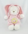  ours déguisé lapin pyjama rose capuche blanc oiseau 