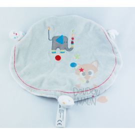  plat rond elephant gris bleu vert rouge etoile 3 noeuds 