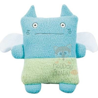  chat monstre bleu turquoise vert ange aile 