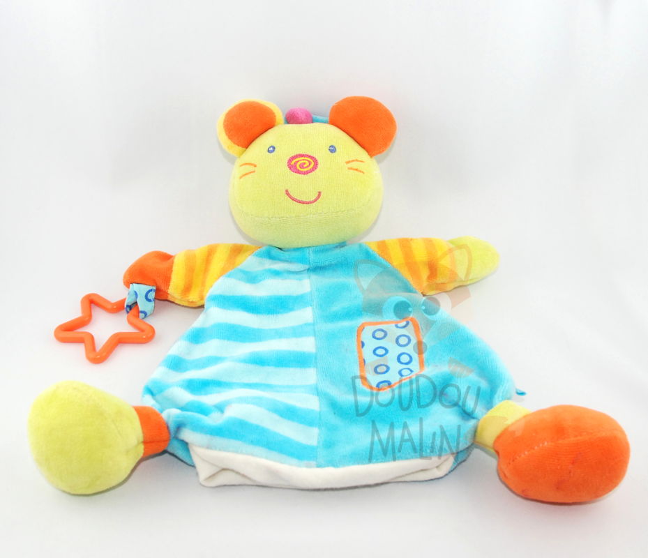  robots marionnette souris bleu vert orange étoile 