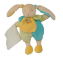  douceur flower pantin lapin jaune vert bleu 