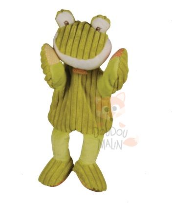  les doubambins marionnette grenouiller vert blanc 