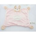 H et m lapin plat carré rose blanc beige 