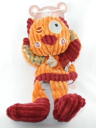  patchwork marionnette chat orange rouge vert fleur 